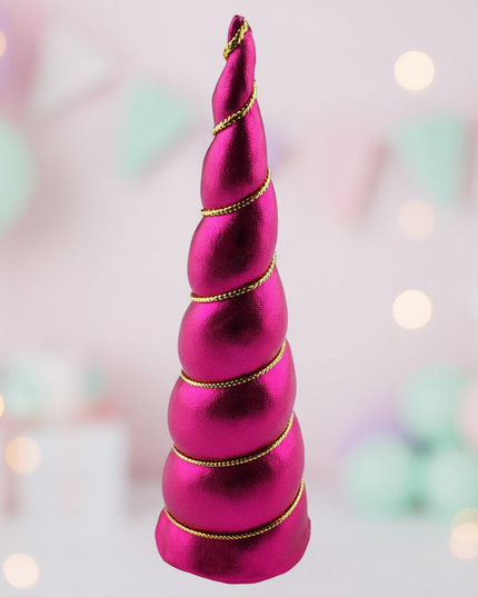 fuchsia unicorn horn party set - lifestyle