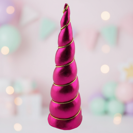 fuchsia unicorn horn party set - lifestyle