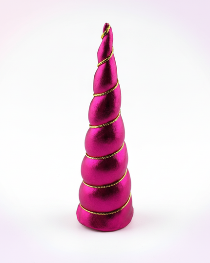 fuchsia unicorn horn party set - white-bg