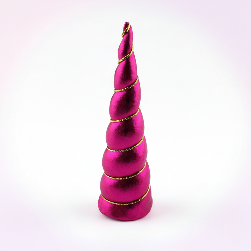 fuchsia unicorn horn party set - white-bg
