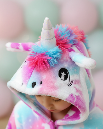 fun unicorn robe - detail