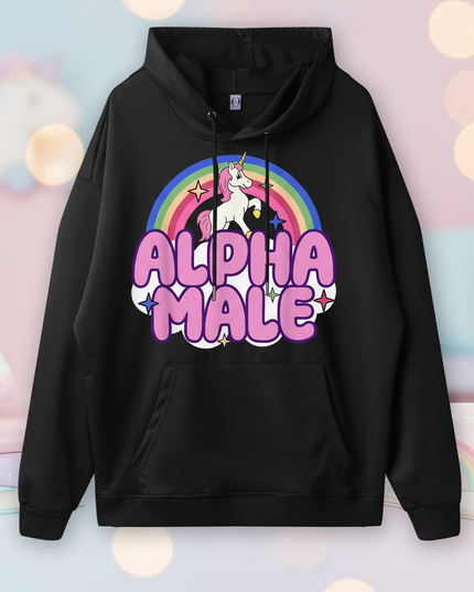 funny alpha male unicorn hoodie - lifestyle