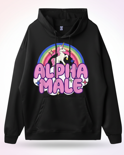 funny alpha male unicorn hoodie - white-bg