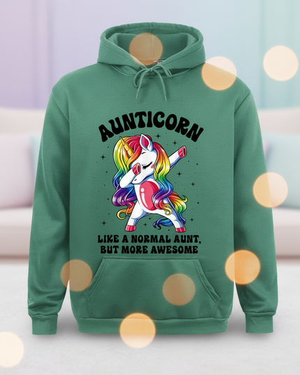 funny aunt unicorn hoodie - lifestyle