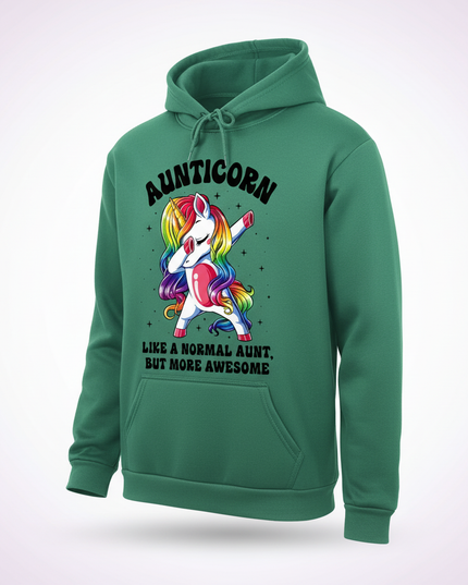 funny aunt unicorn hoodie - white-bg