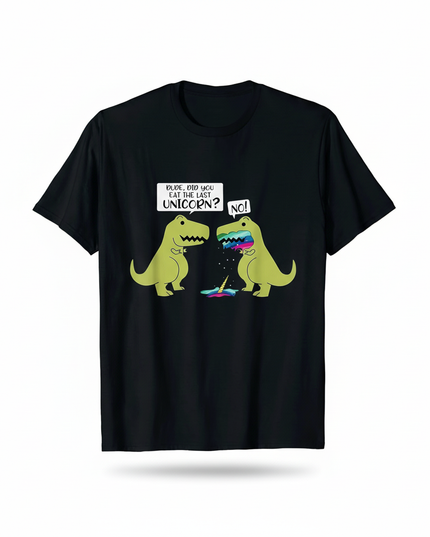funny dinosaur unicorn shirt - white-bg