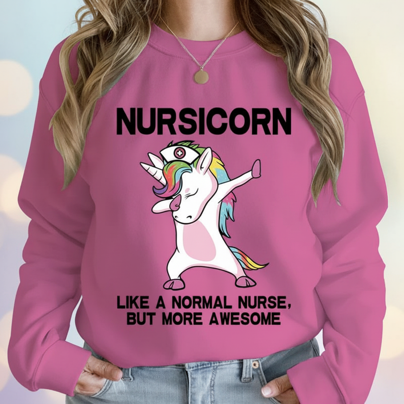 funny nurse unicorn sweater - lifestyle
