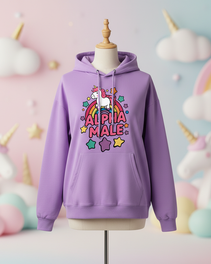 funny purple unicorn hoodie - lifestyle