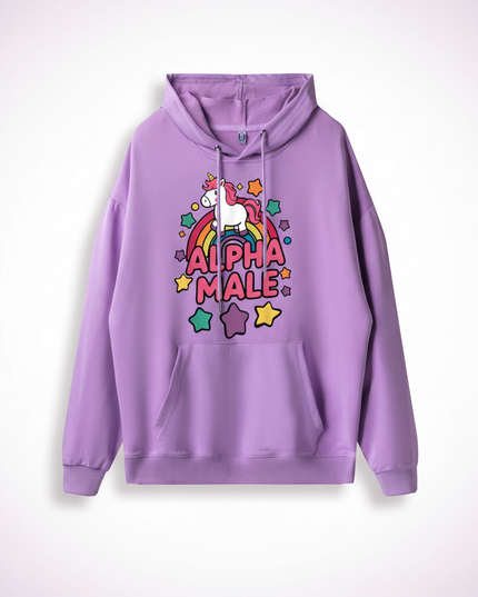 funny purple unicorn hoodie - white-bg