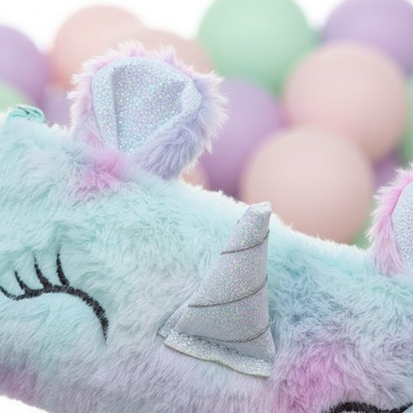 furry unicorn pencil case - detail