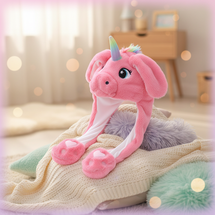 fuzzy unicorn hat - lifestyle
