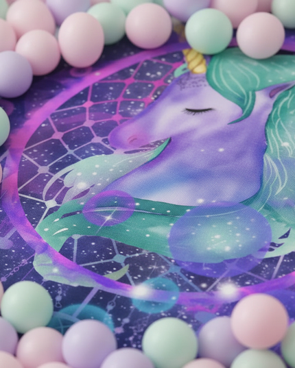 galaxy dreamcatcher unicorn bedding - detail