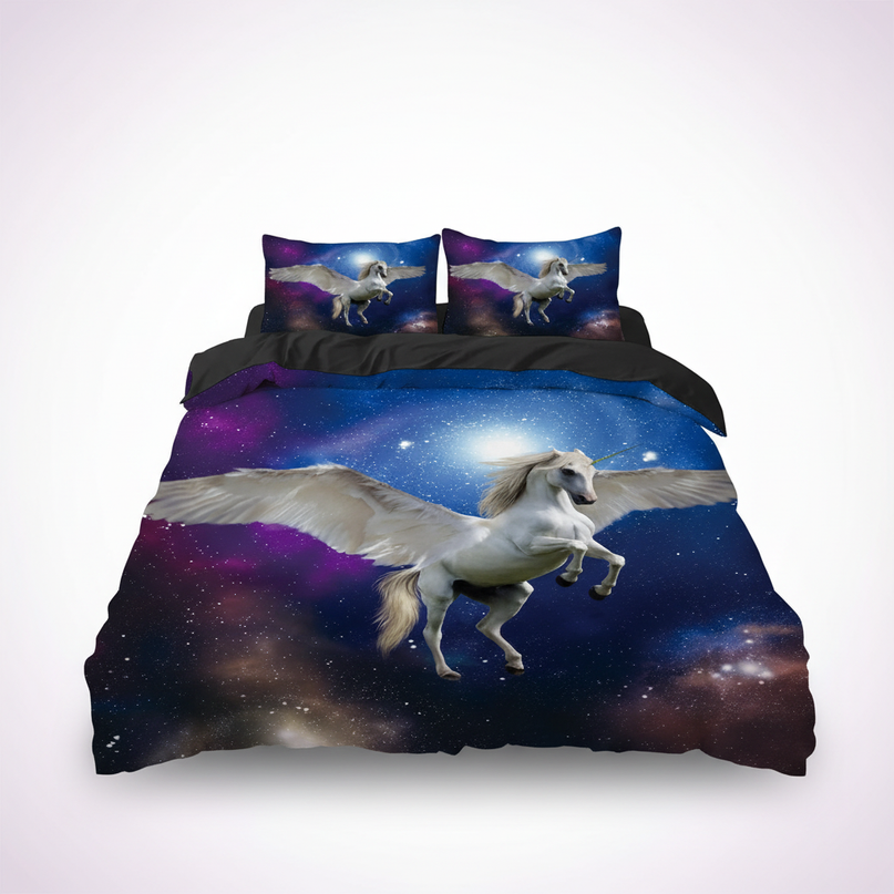 galaxy pegasus bedding - white-bg