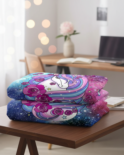 galaxy rose mane unicorn bedding - lifestyle