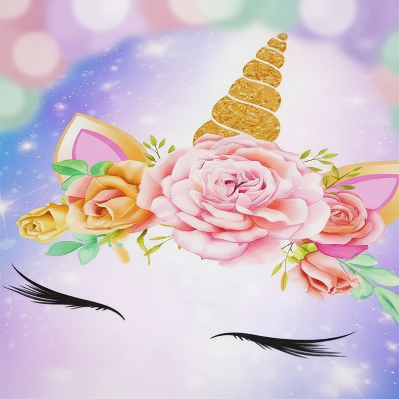 galaxy unicorn bedding - detail