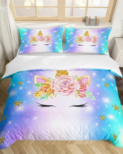 galaxy unicorn bedding - lifestyle