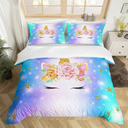 galaxy unicorn bedding - lifestyle