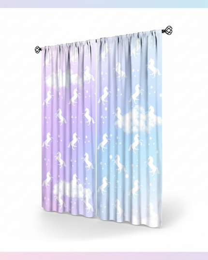 galaxy unicorn curtains - white-bg