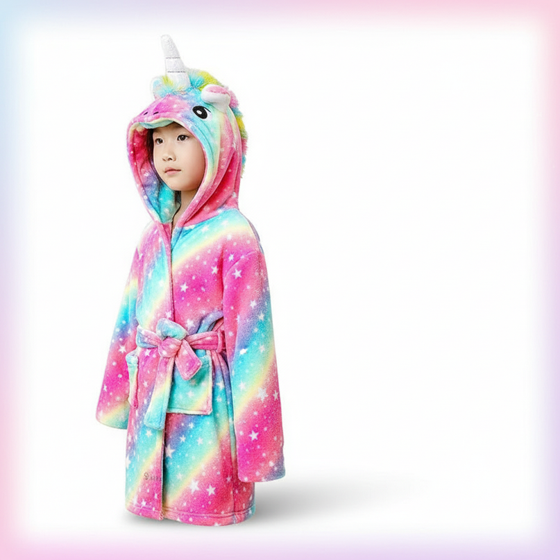 galaxy unicorn robe - white-bg