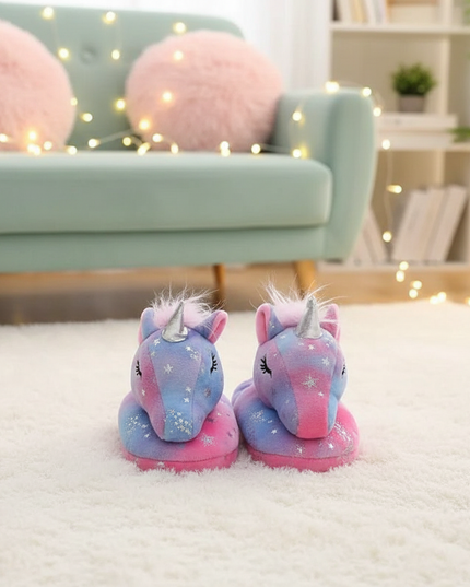 galaxy unicorn slippers - lifestyle