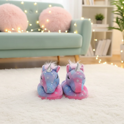 galaxy unicorn slippers - lifestyle