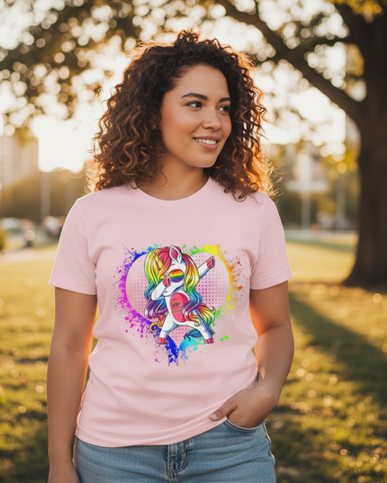 gay unicorn shirt - in-use