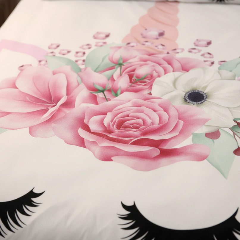 gem unicorn bedding - detail