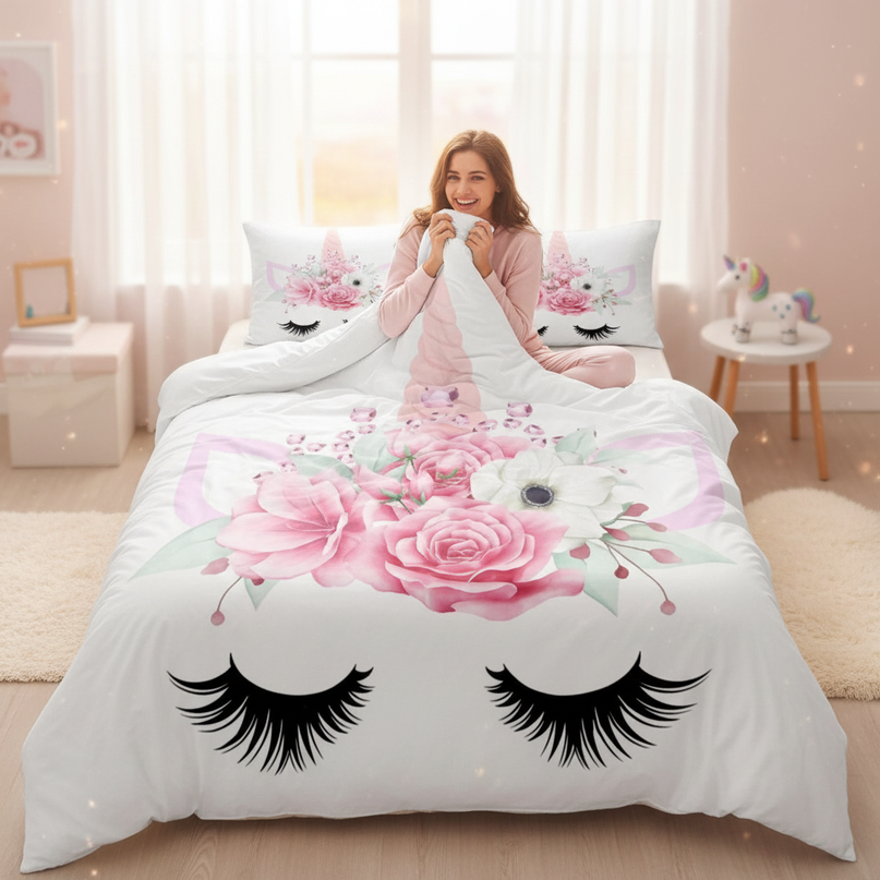 gem unicorn bedding - in-use