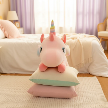 giant fluffy unicorn plush - lifestyle