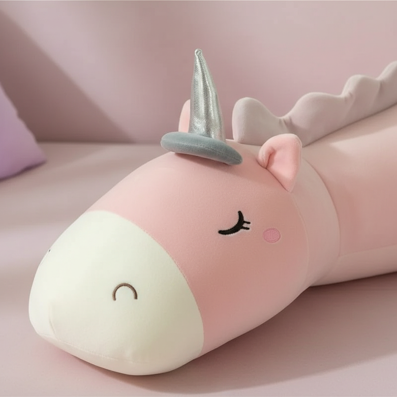 giant lovely unicorn plush toy - detail