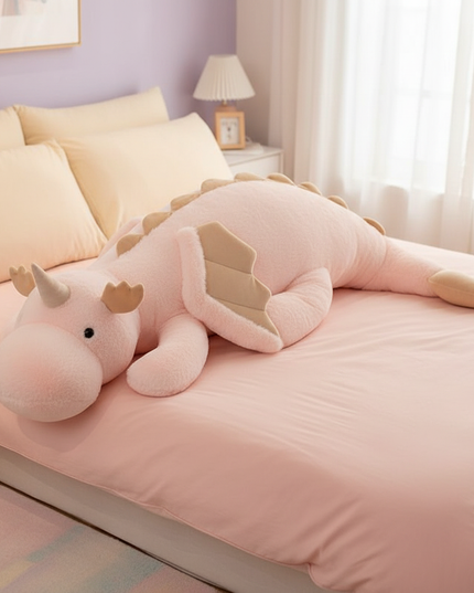 giant pink unicorn body pillow plush - lifestyle