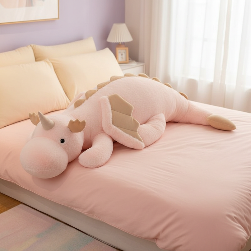 giant pink unicorn body pillow plush - lifestyle