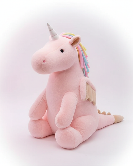 giant pink unicorn body pillow plush - white-bg