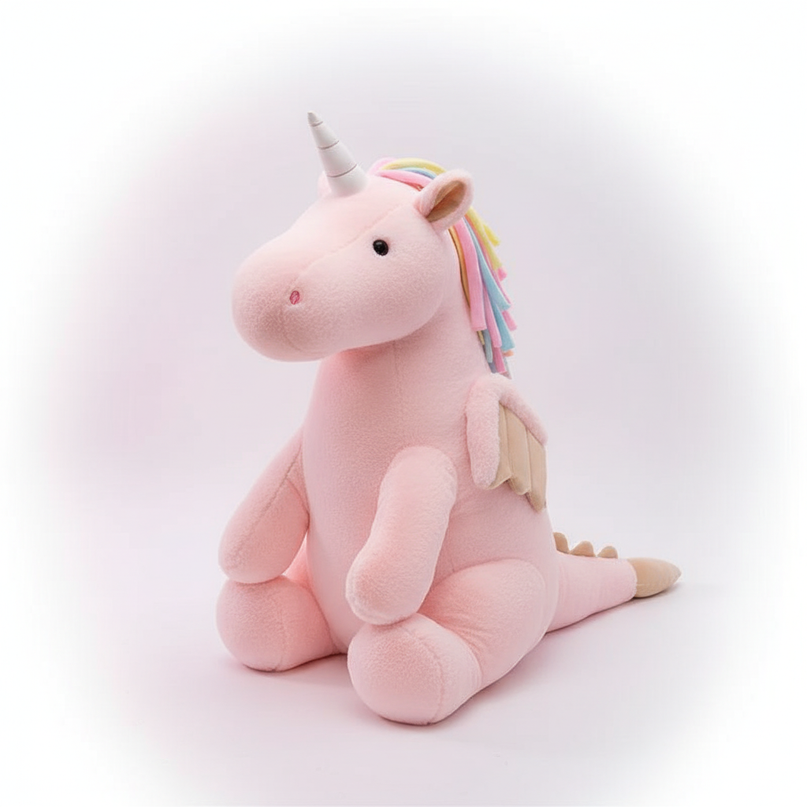 giant pink unicorn body pillow plush - white-bg