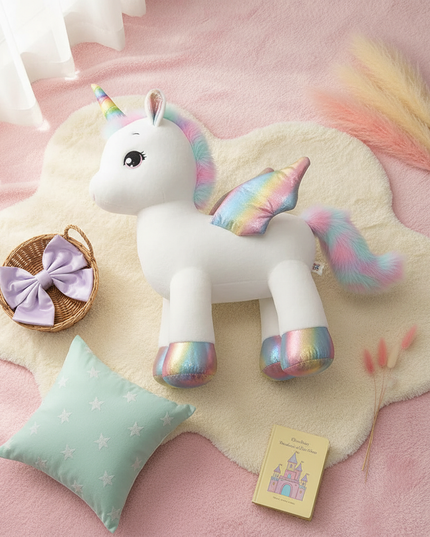giant size unicorn plush - flat-lay
