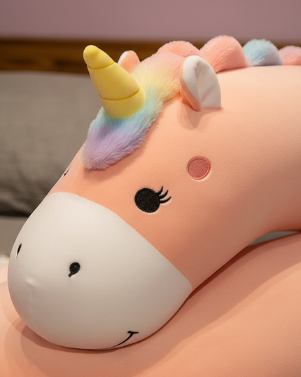 giant unicorn leg pillow plush - detail