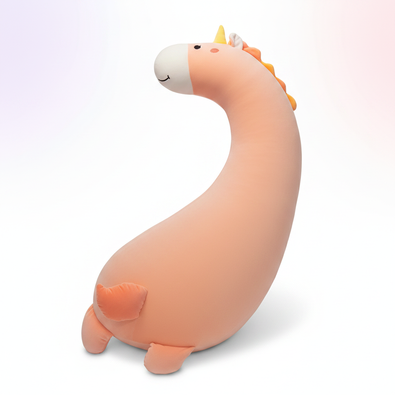 giant unicorn leg pillow plush - white-bg