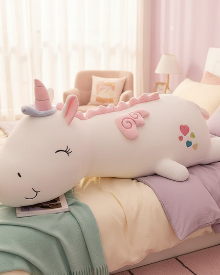 giant unicorn plush - lifestyle
