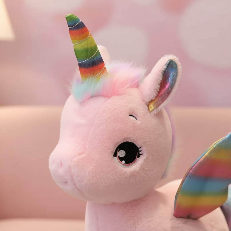giant unicorn plush stuffed animal - detail