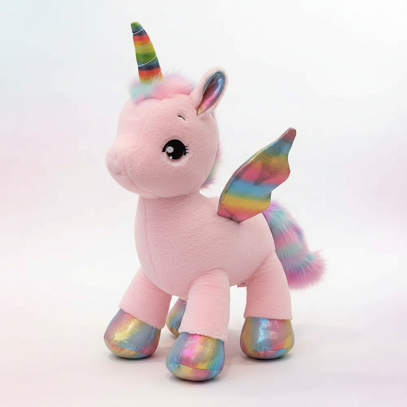 giant unicorn plush stuffed animal - white-bg