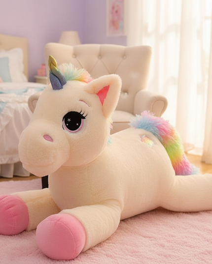 giant unicorn plush toy - lifestyle