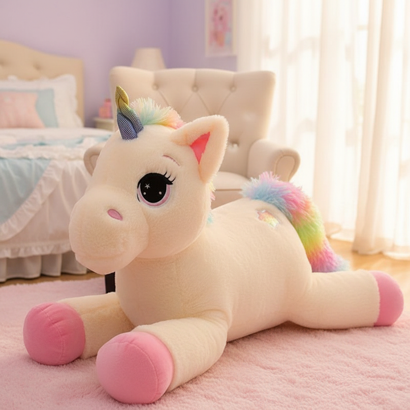 giant unicorn plush toy - lifestyle