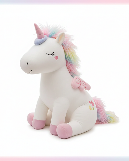 giant unicorn plush - white-bg