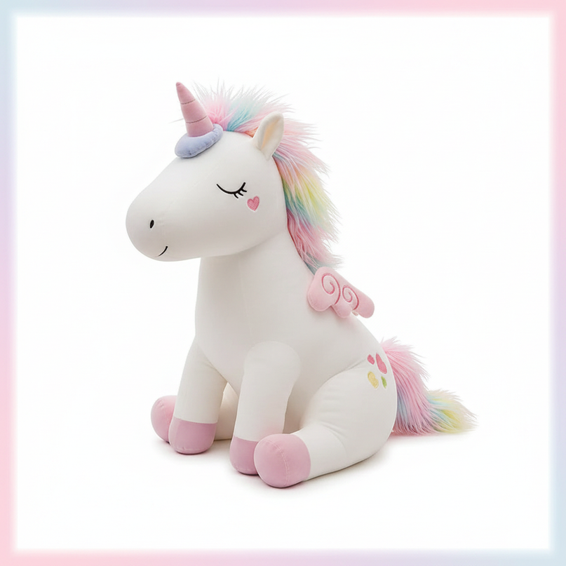 giant unicorn plush - white-bg