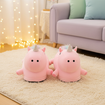 giant unicorn slippers - lifestyle