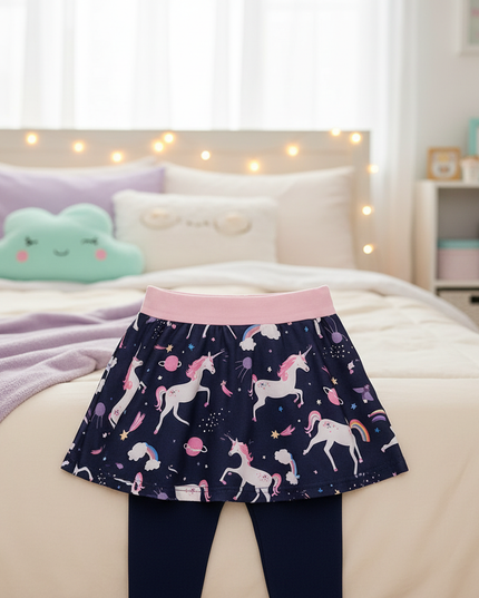 girls galaxy unicorn leggings - lifestyle