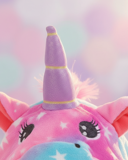 girls hooded unicorn robe - detail