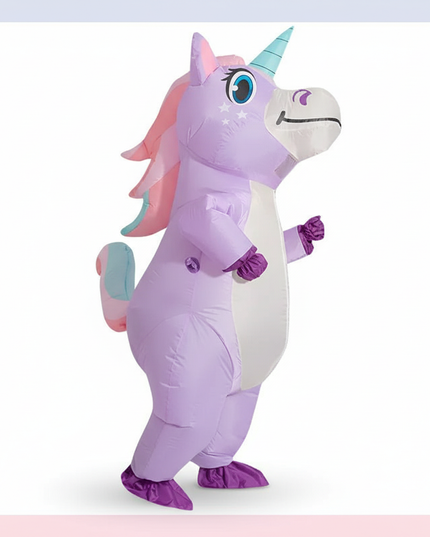 girls inflatable costume unicorn - white-bg