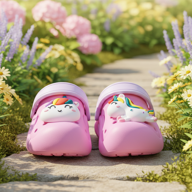 girls unicorn clogs - lifestyle
