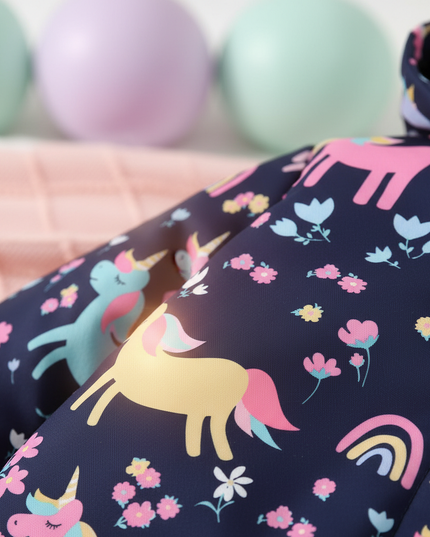 girls unicorn coat - detail